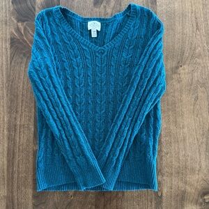 St. John’s Bay Cotton V-Neck Sweater - Teal